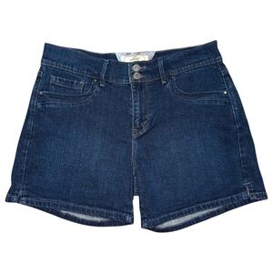 Levi’s Women’s Size 6 Jean Shorts Dark Wash Mid Rise Stretch Denim Casual